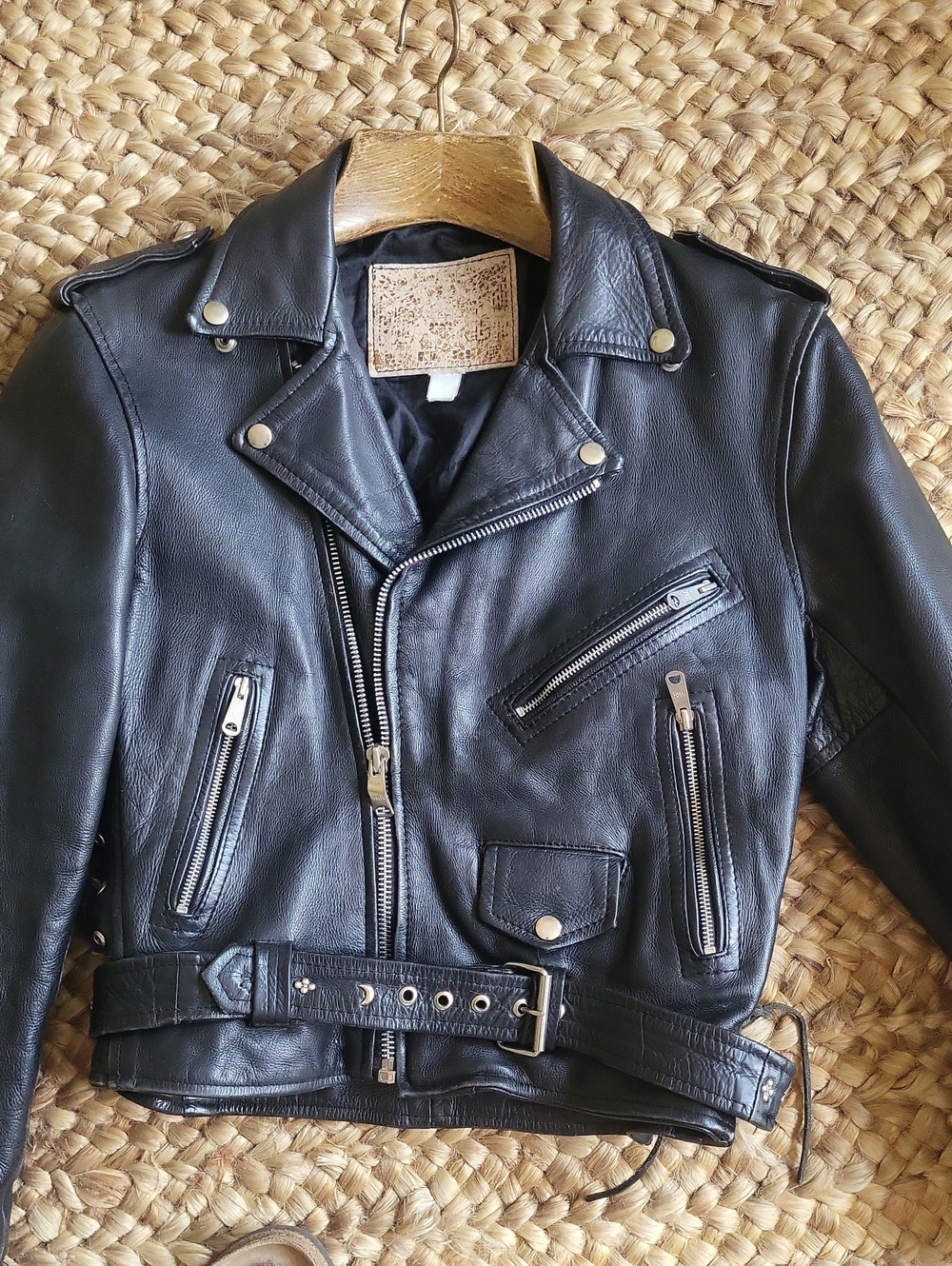 Classic Black Leather Biker Jacket